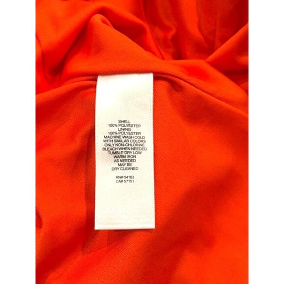 Eliza J. Sleeveless Halter Neck Fit & Flare Orange Mini Dress with Floral Print - Picture 7 of 7